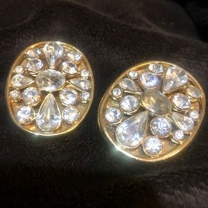 CLIP Earrings Large Beautiful Dressy Sparkly